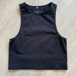 Dynamite Women's Athletic Black Cropped Tank